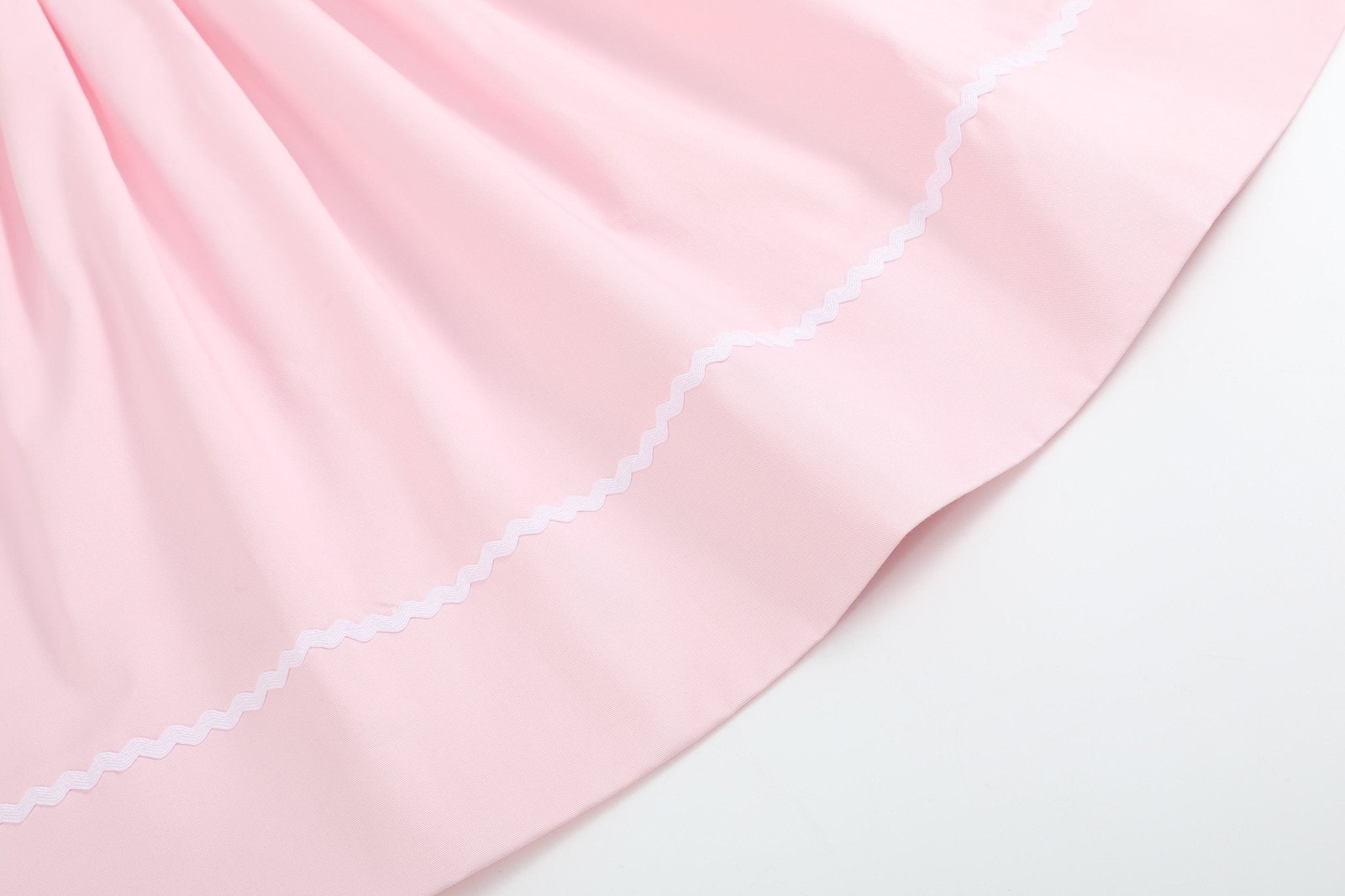 Pink And White Bows Smocked Bishop Dress
