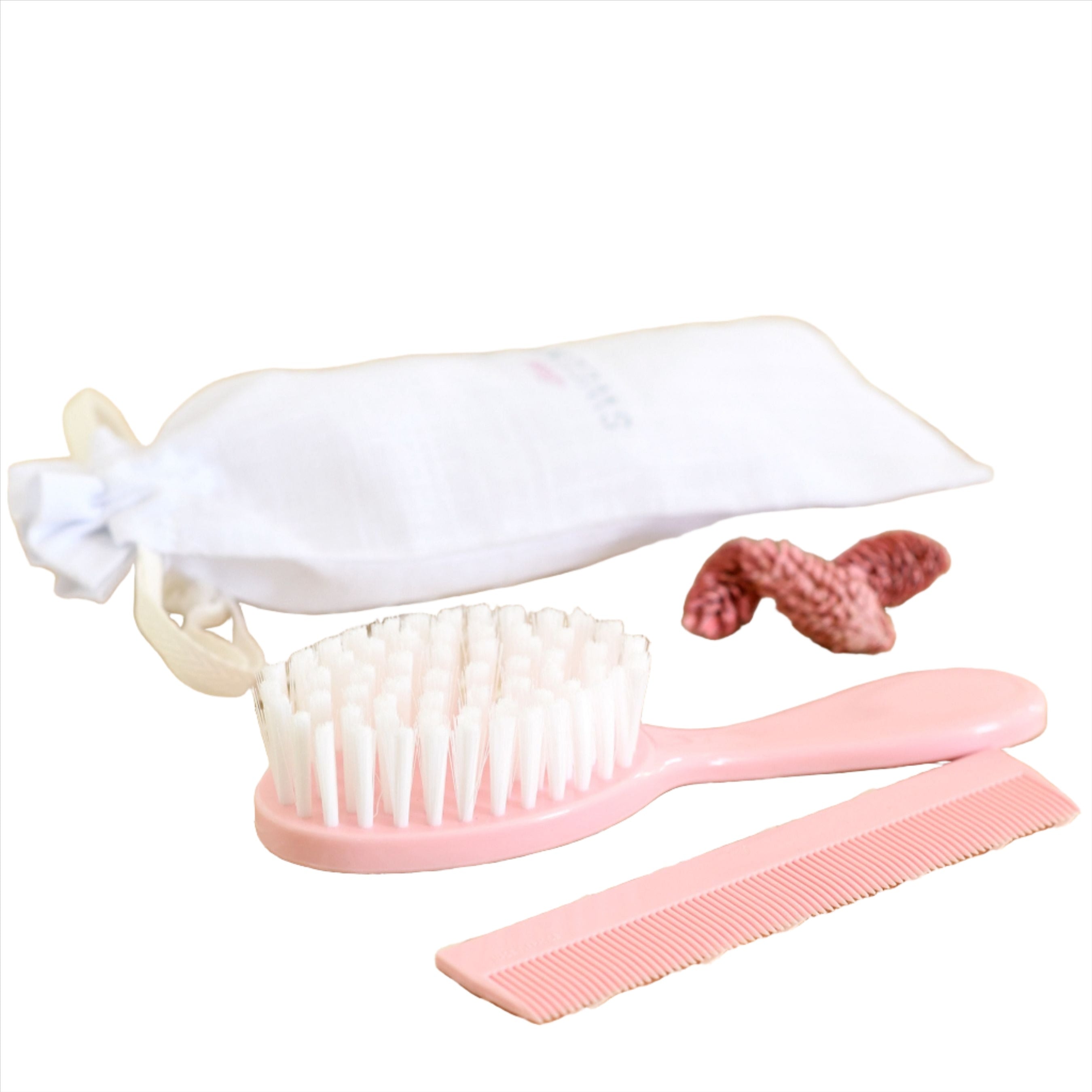 Pink Baby Hairbrush & Comb Set | Made In France