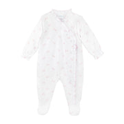 Pink Bows Printed Footie | Baby Girl