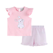 Pink Bunny T-shirt And Shorts Set