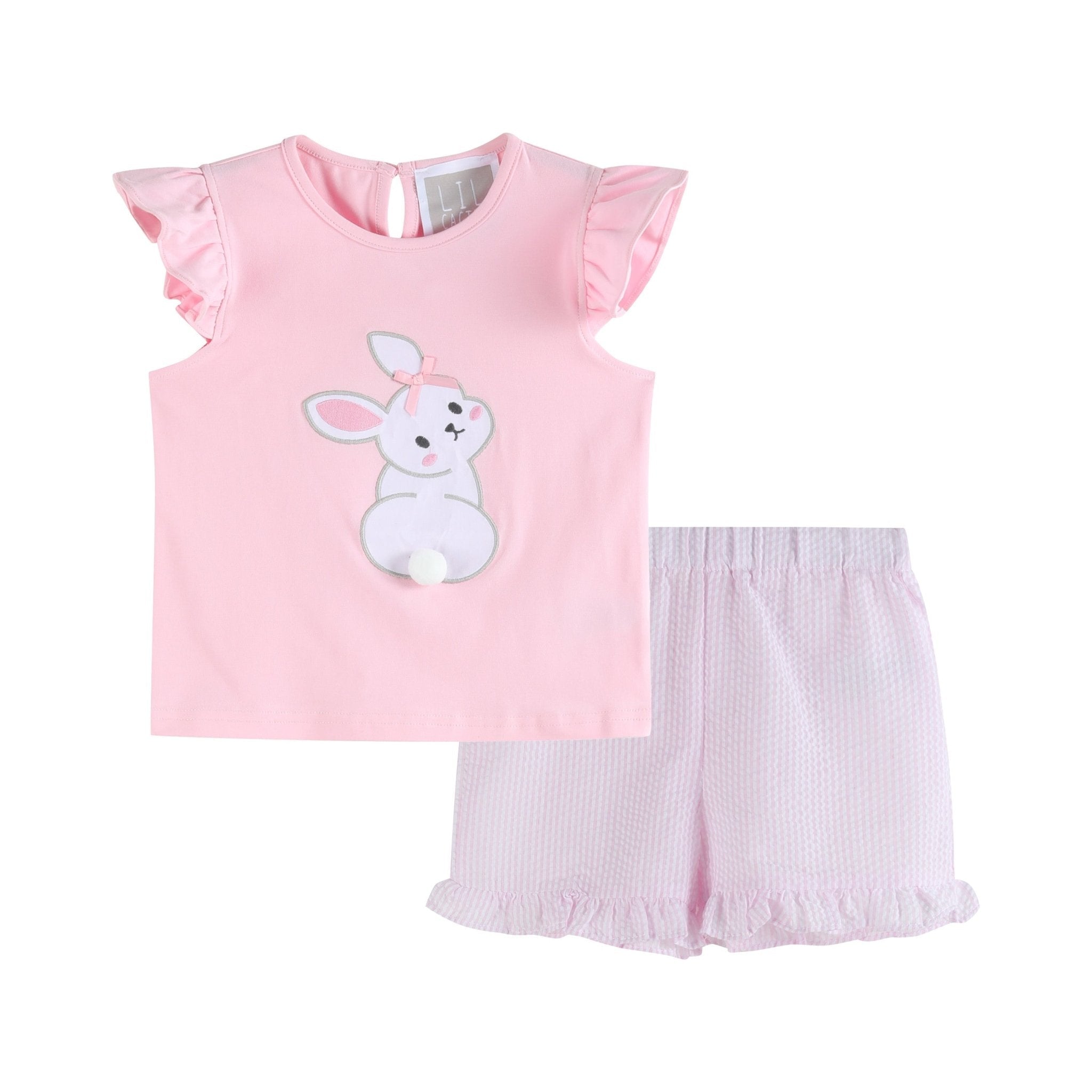Pink Bunny T-shirt And Shorts Set