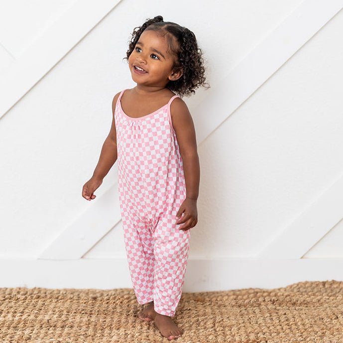 Pink Checks Jumpsuit