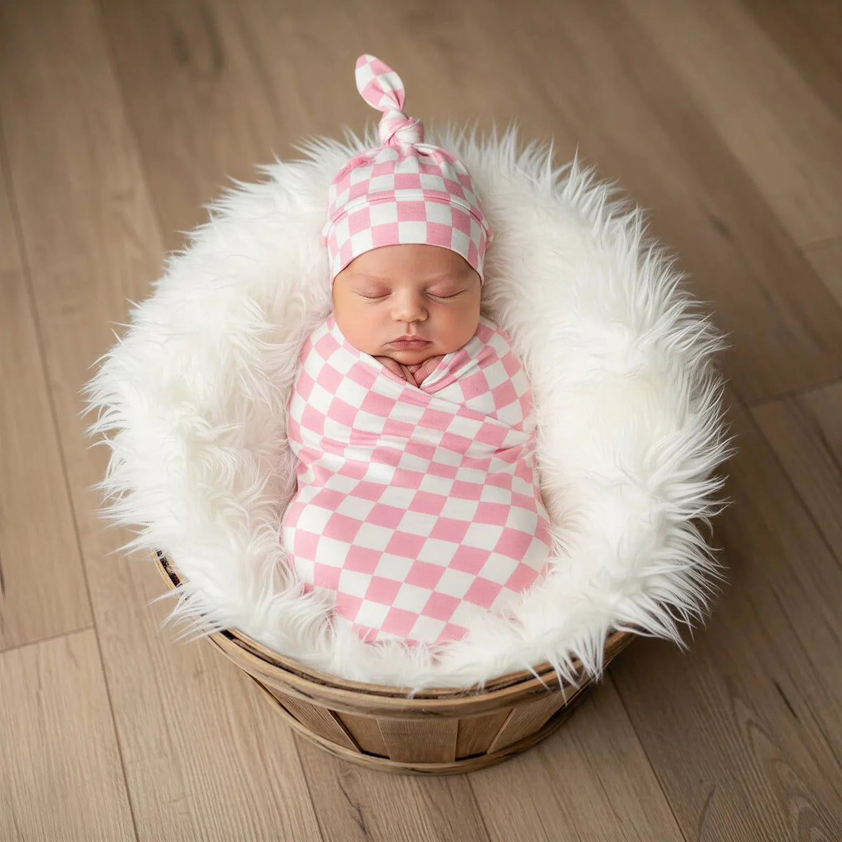 Pink Checks Swaddle