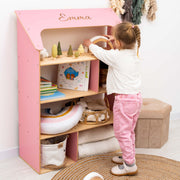 Pink Dollhouse Bookcase