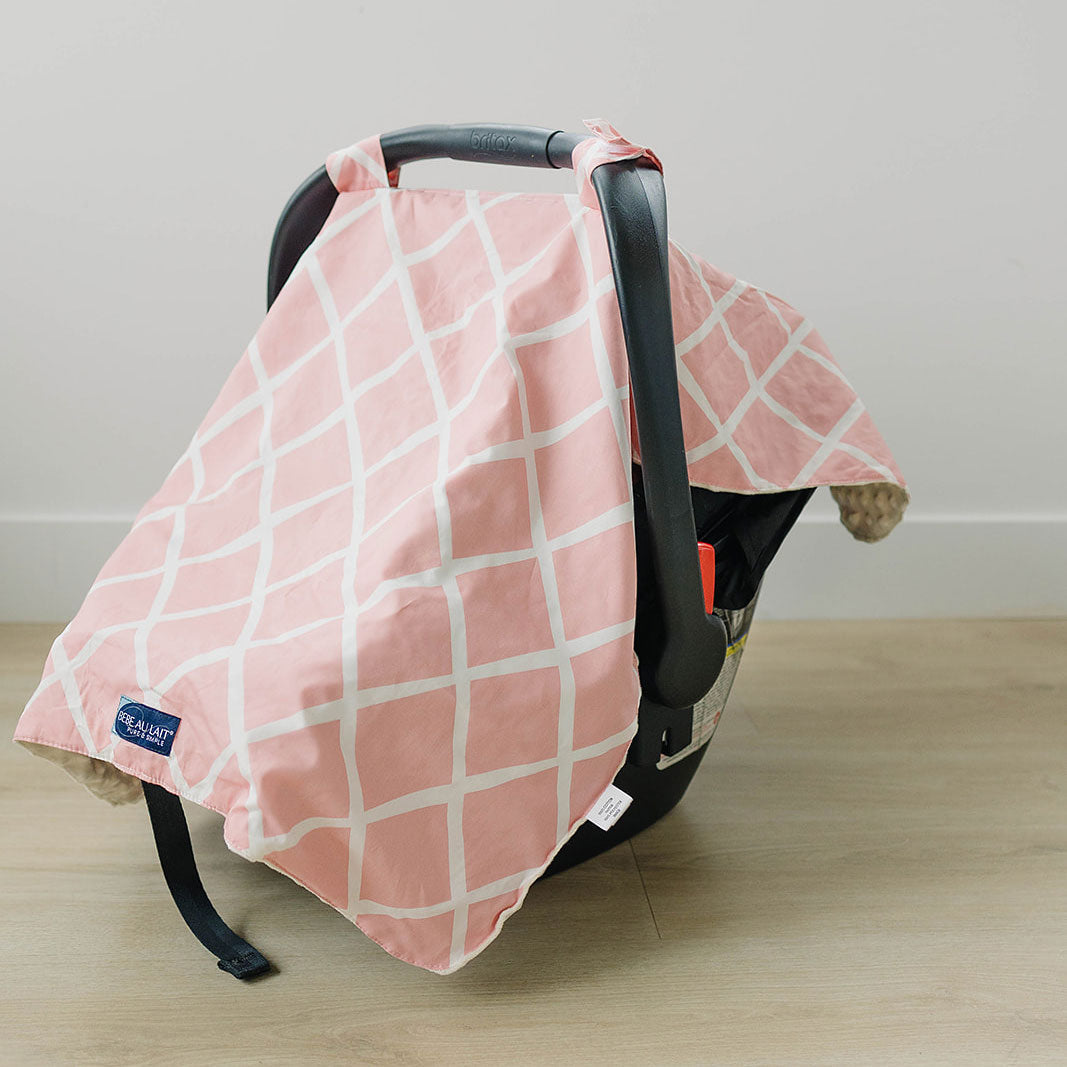 Minky Car Seat Canopy Think Pink