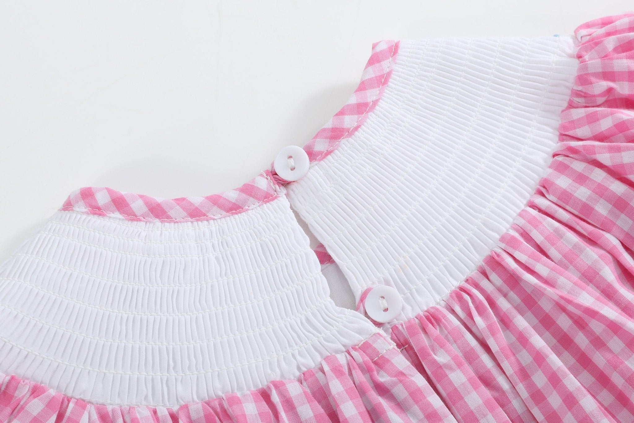 Pink Gingham Abc School Bishop Dress