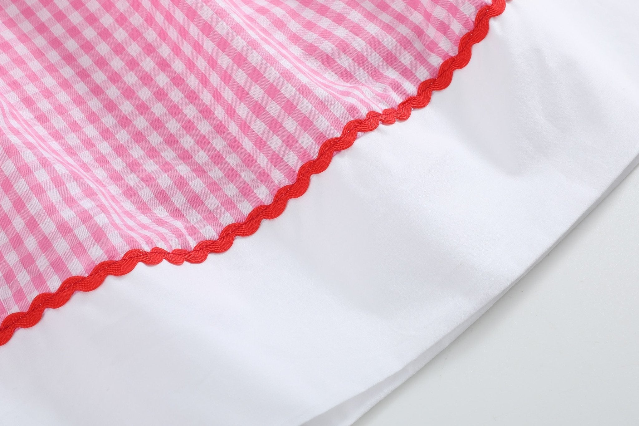 Pink Gingham Abc School Bishop Dress