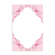 Pink Gingham Bow Notepad