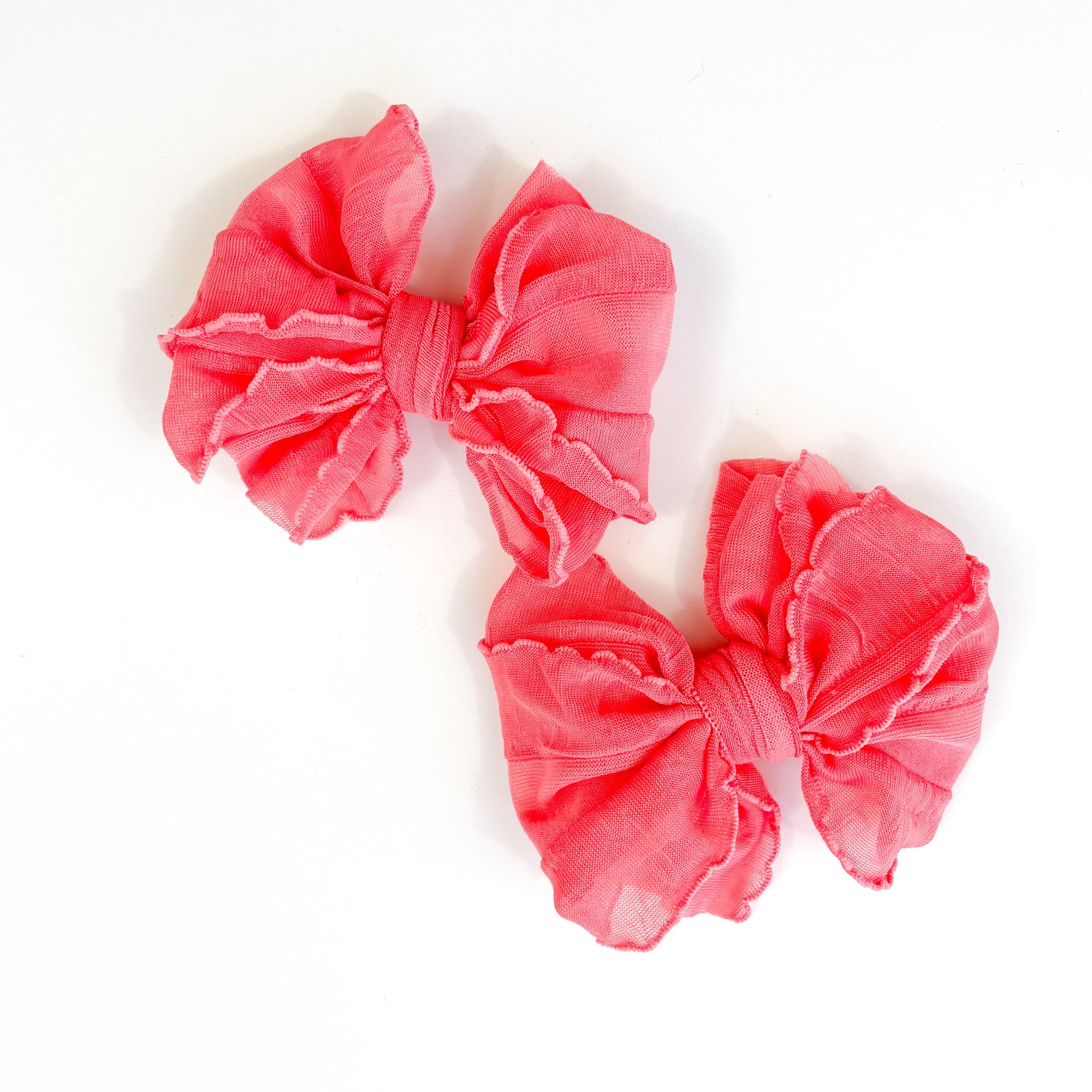 Pink Grapefruit | Ruffled Hair Clip
