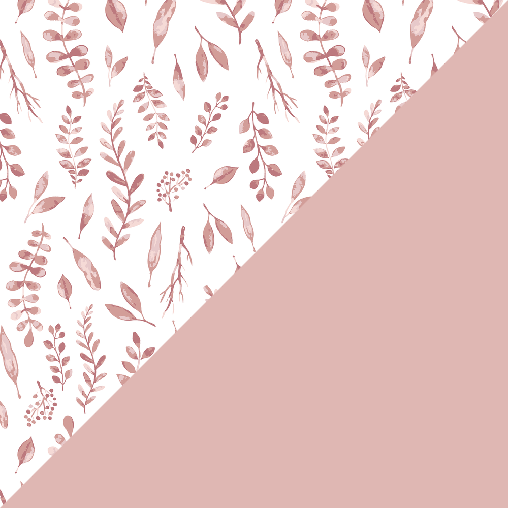 Pink Leaves + Cotton Candy Muslin Burp Cloths