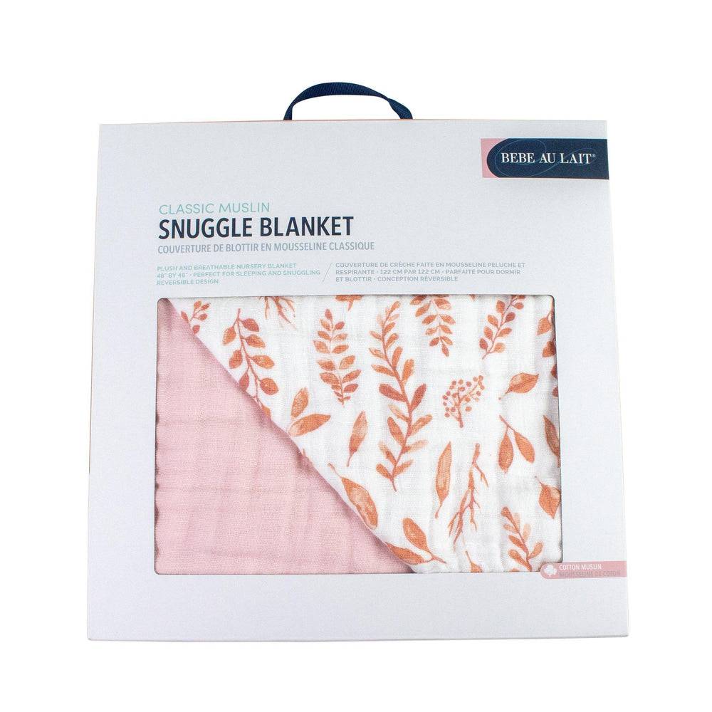 Pink Leaves + Cotton Candy Premium Cotton Snuggle Blanket