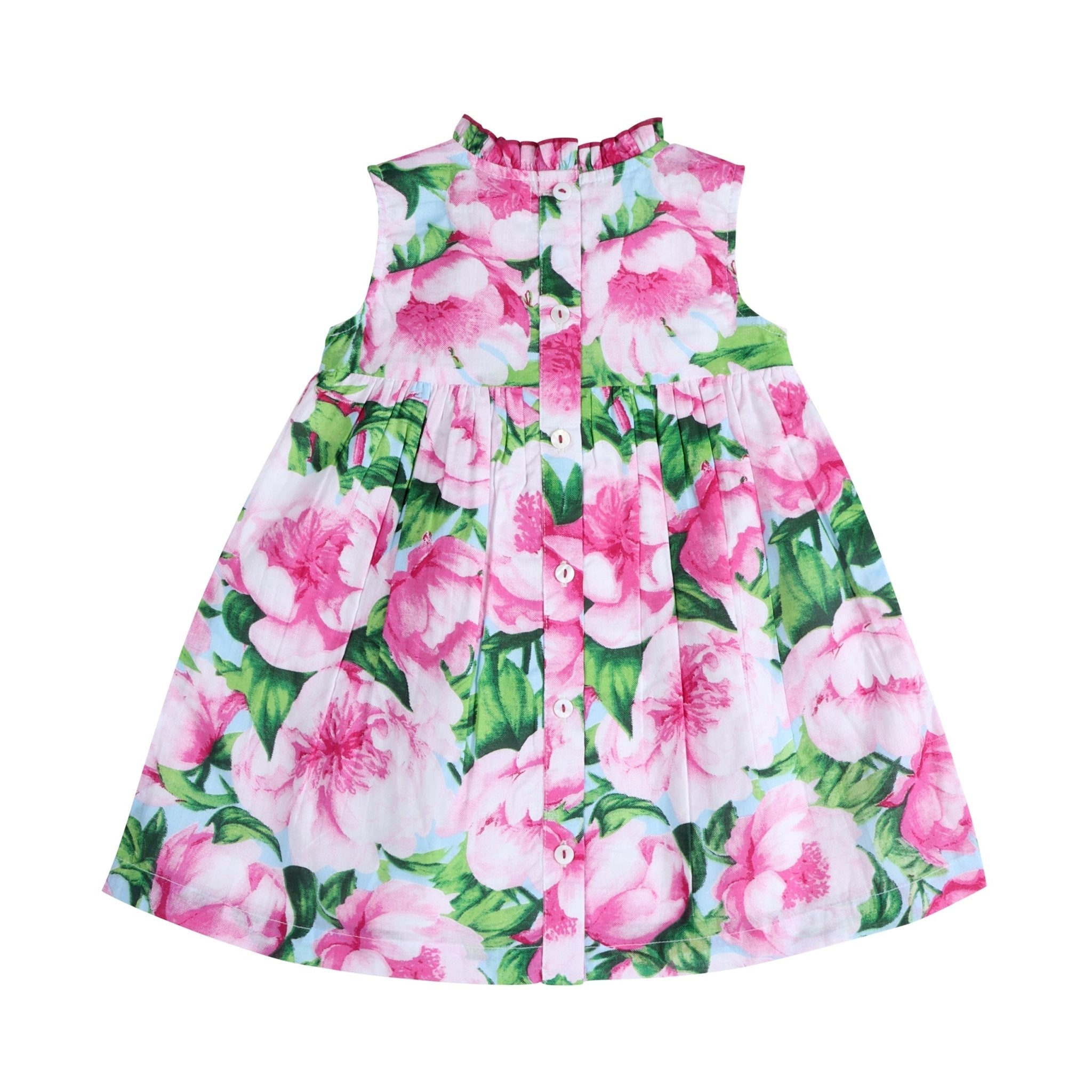Pink Peony Ruffled Olivia Dress