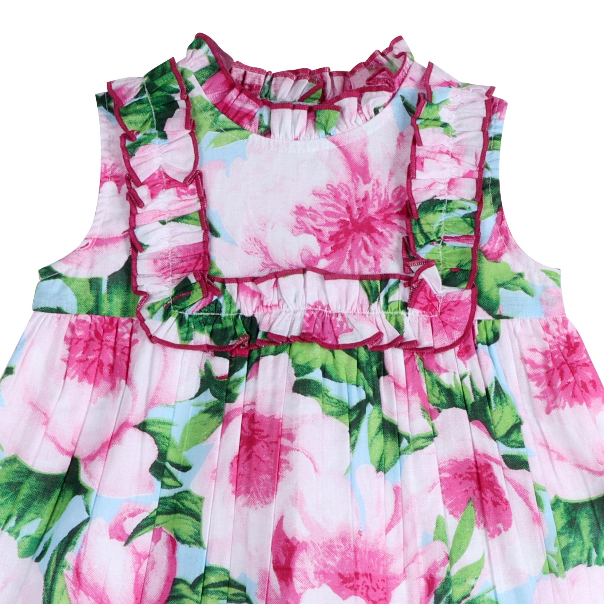 Pink Peony Ruffled Olivia Dress
