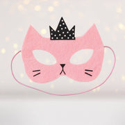 Pink Princess Kitty Cat Felt Costume Mask