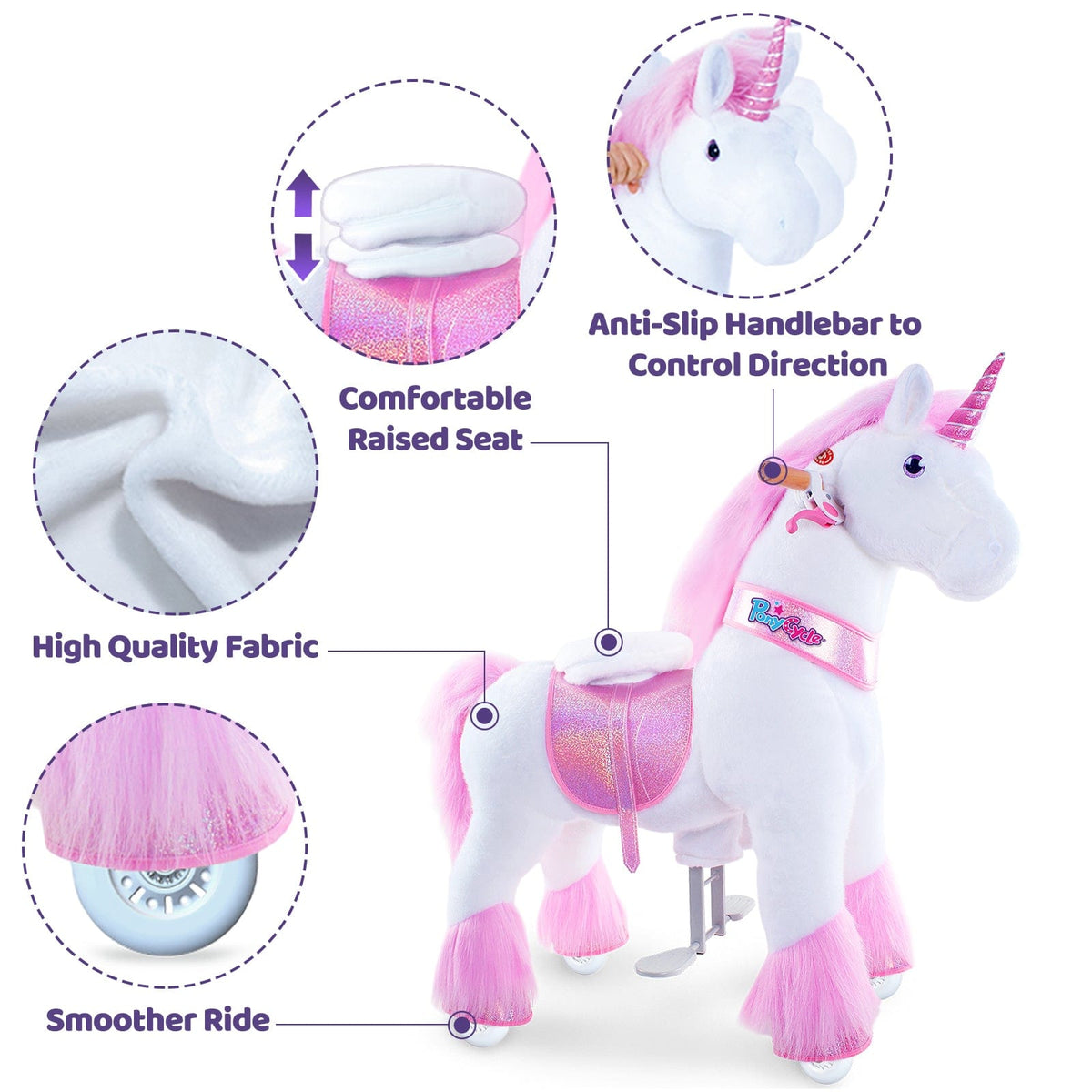 Model U® Unicorn Ride-on Toy Age 7+ – Pink