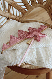 pink Sequins Crown And Wand Magic Set