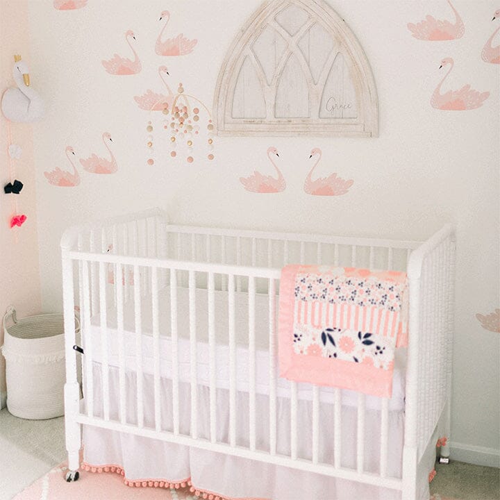 Pink Swans Wall Decals