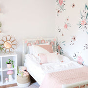 Pink Watercolor Flowers Wall Decals