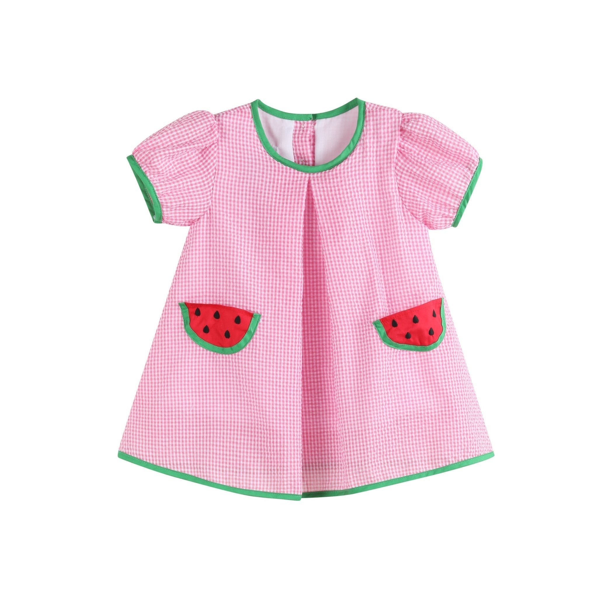 Pink Watermelon Dress And Panty Cover Set