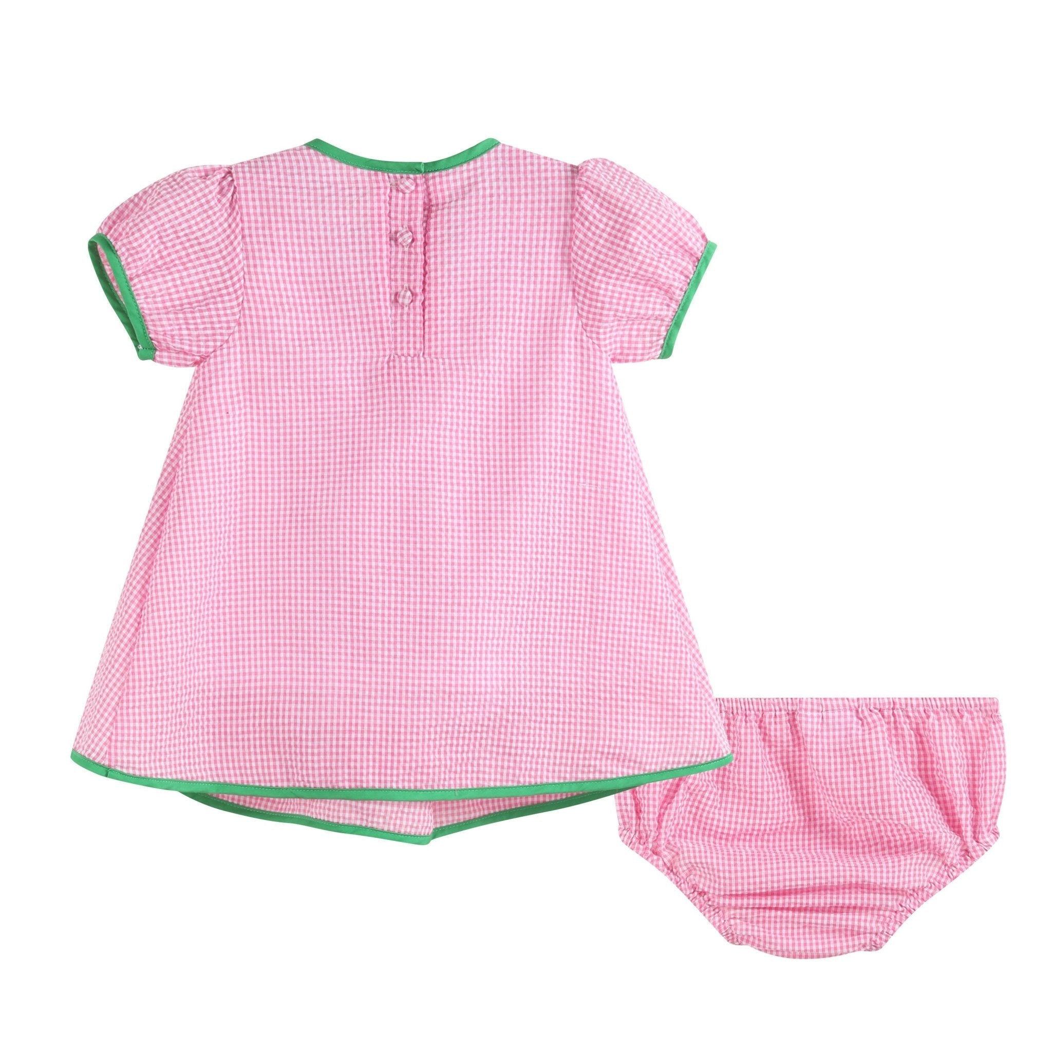 Pink Watermelon Dress And Panty Cover Set