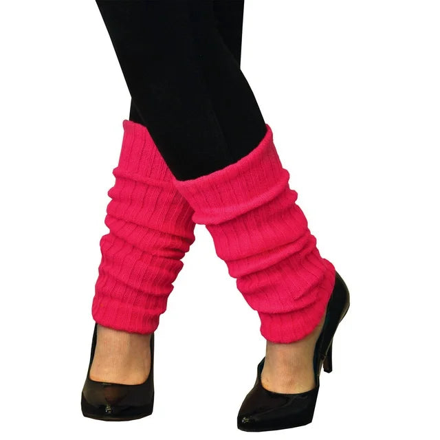 80s-style Leg Warmers Yellow, Standard Size