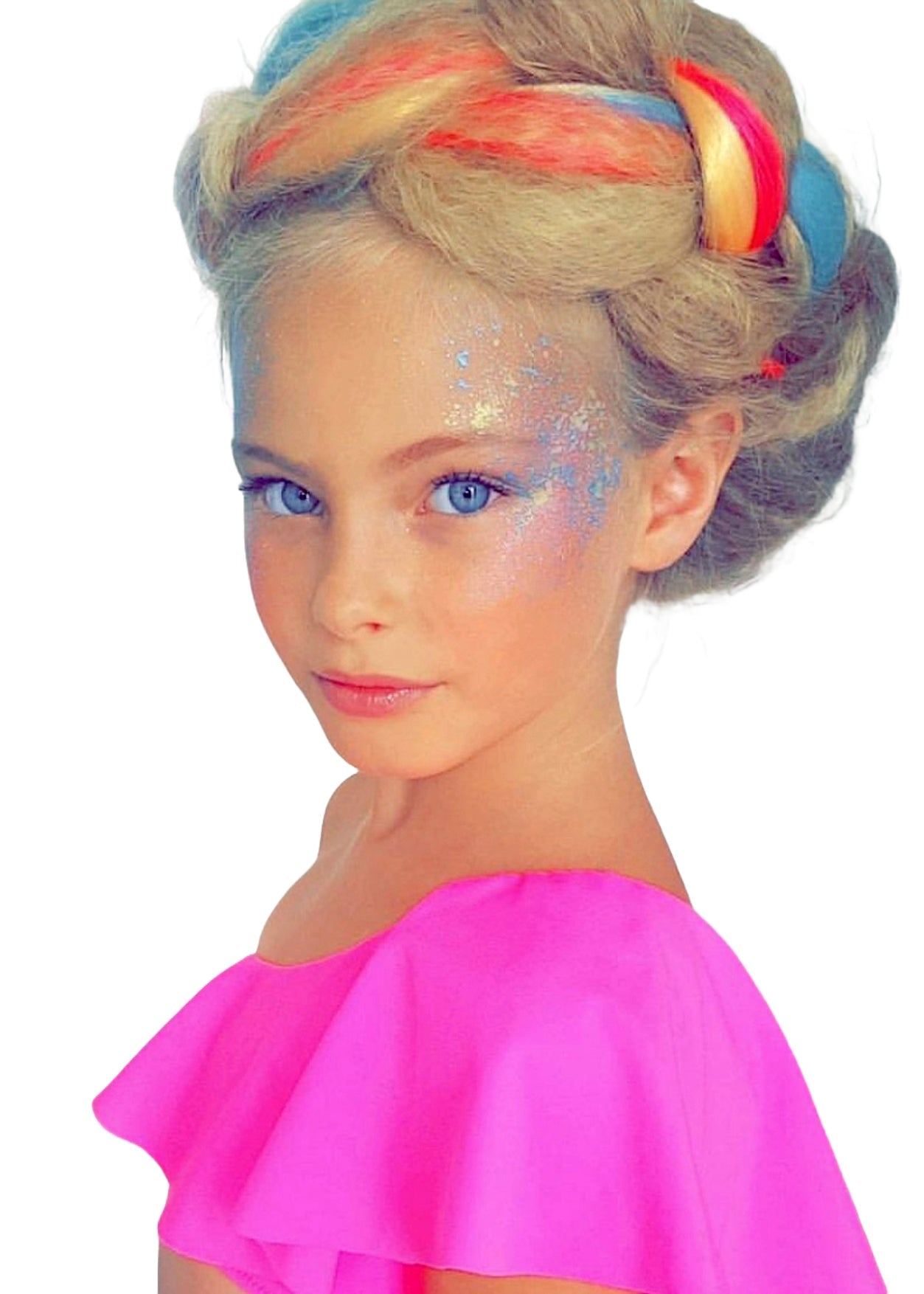 Neon Pink Ruffle Bikini