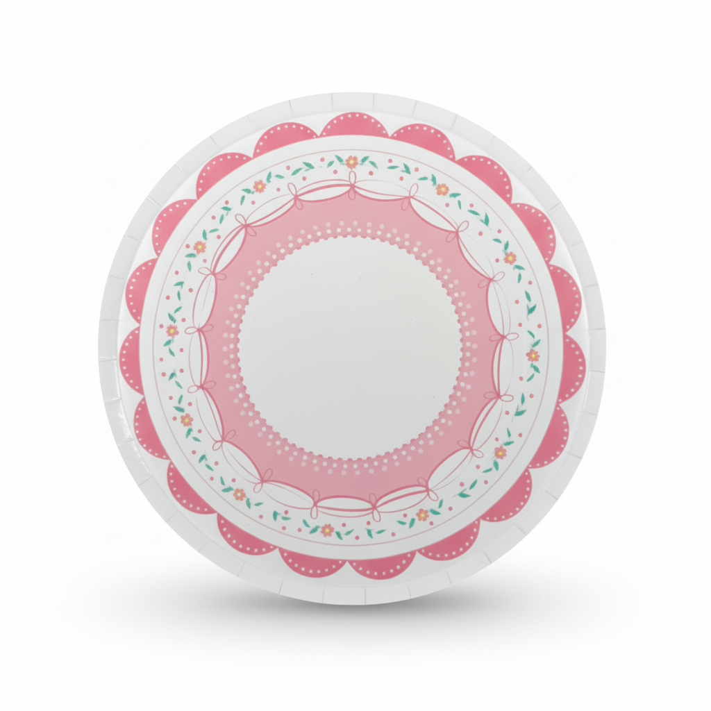 Pink Coquette Small Dessert Plates 8" (8 Pack)