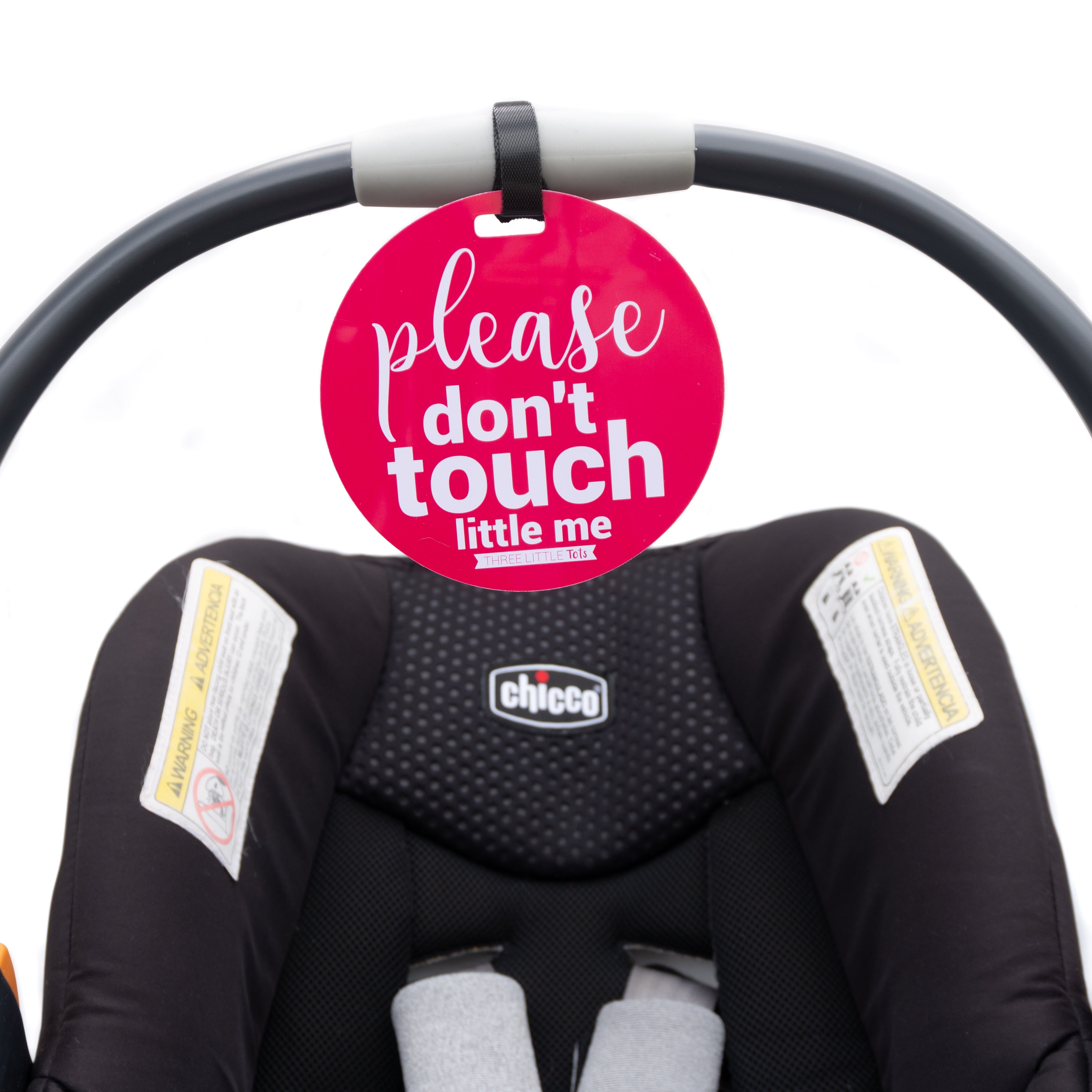Pink Please Don't Touch Little Me Newborn Car Seat Sign Tag