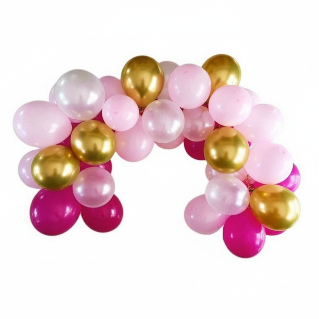 Pink Blend, White, Gold Balloon Garland Kit (50+ Pack)
