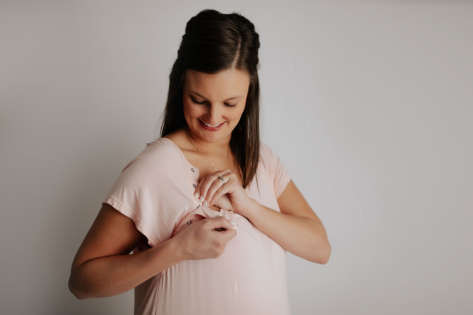 Heavenly Pink Mommy Labor And Delivery Nursing Hospital Gown