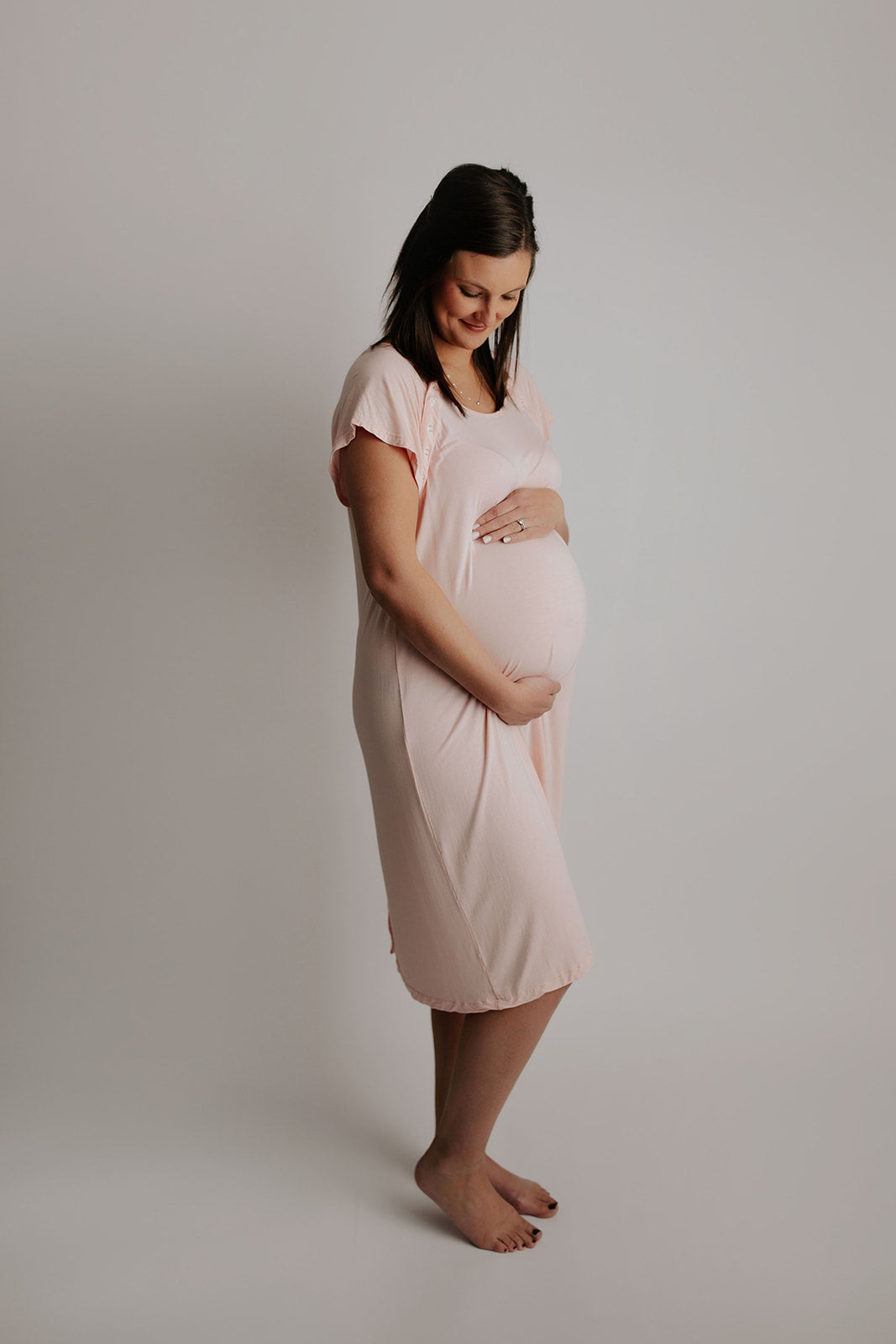 Heavenly Pink Mommy Labor And Delivery Nursing Hospital Gown