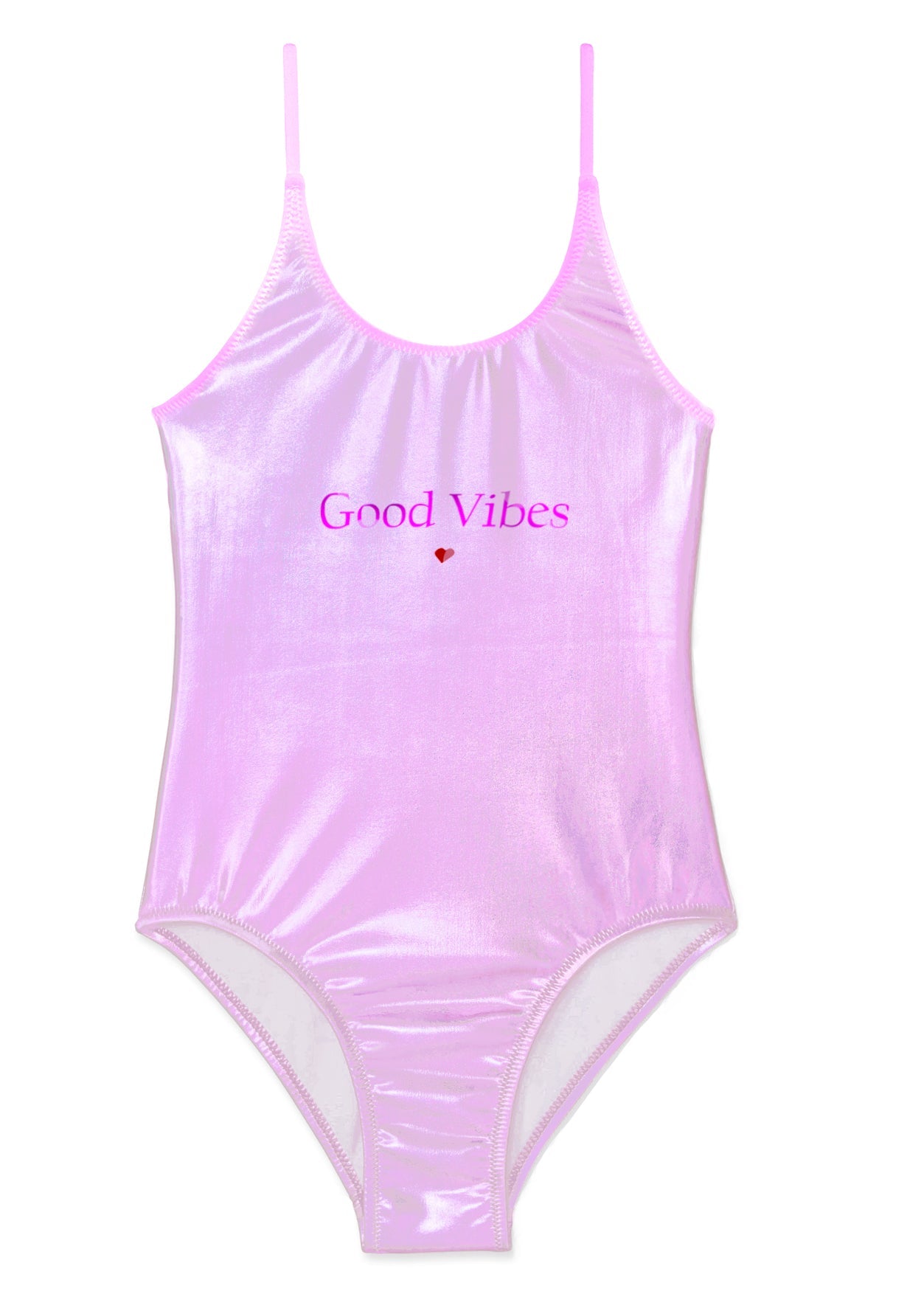 Good Vibes Metallic Pink Swimsuit