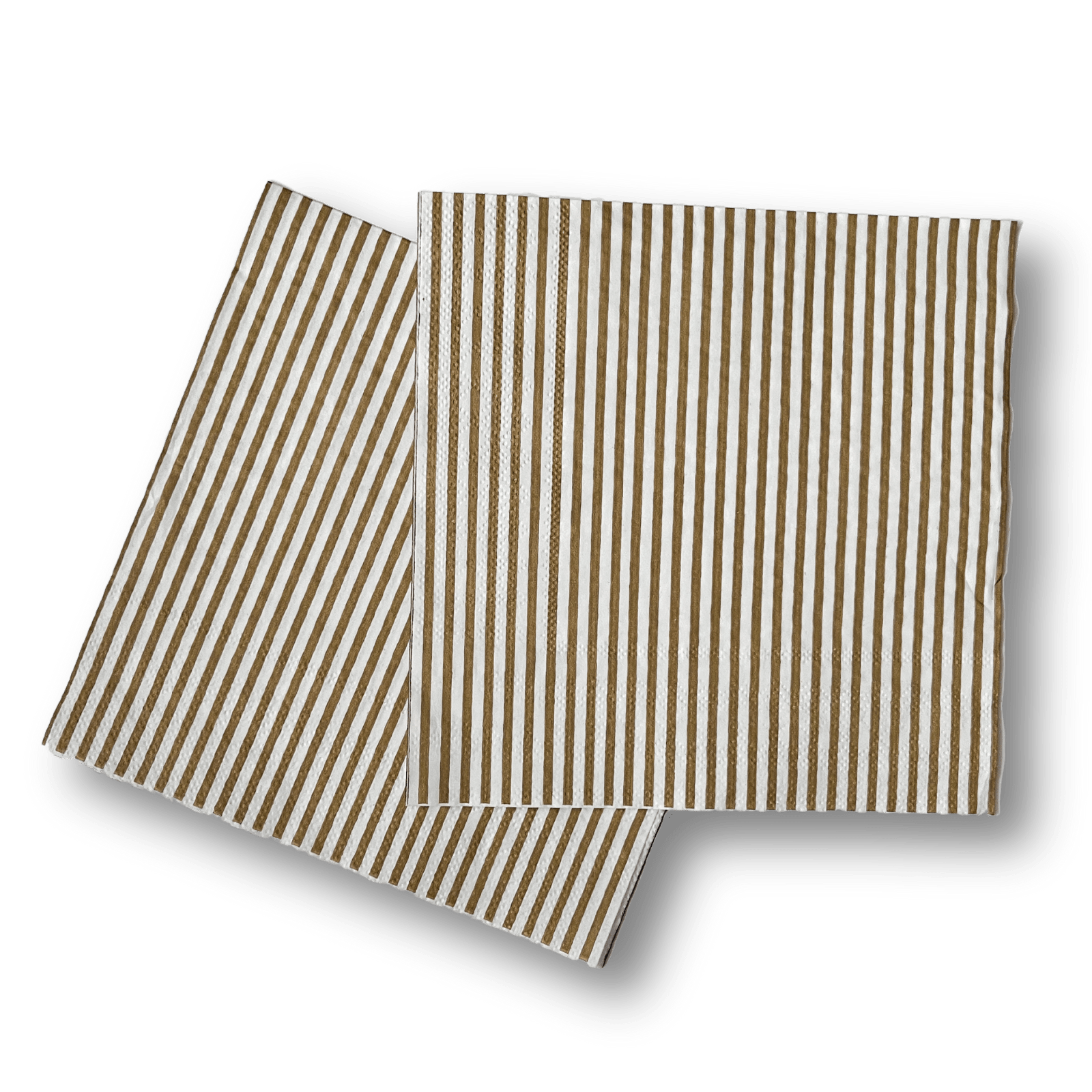 Pinstripe Gold Matte Large Napkin (set Of 16)