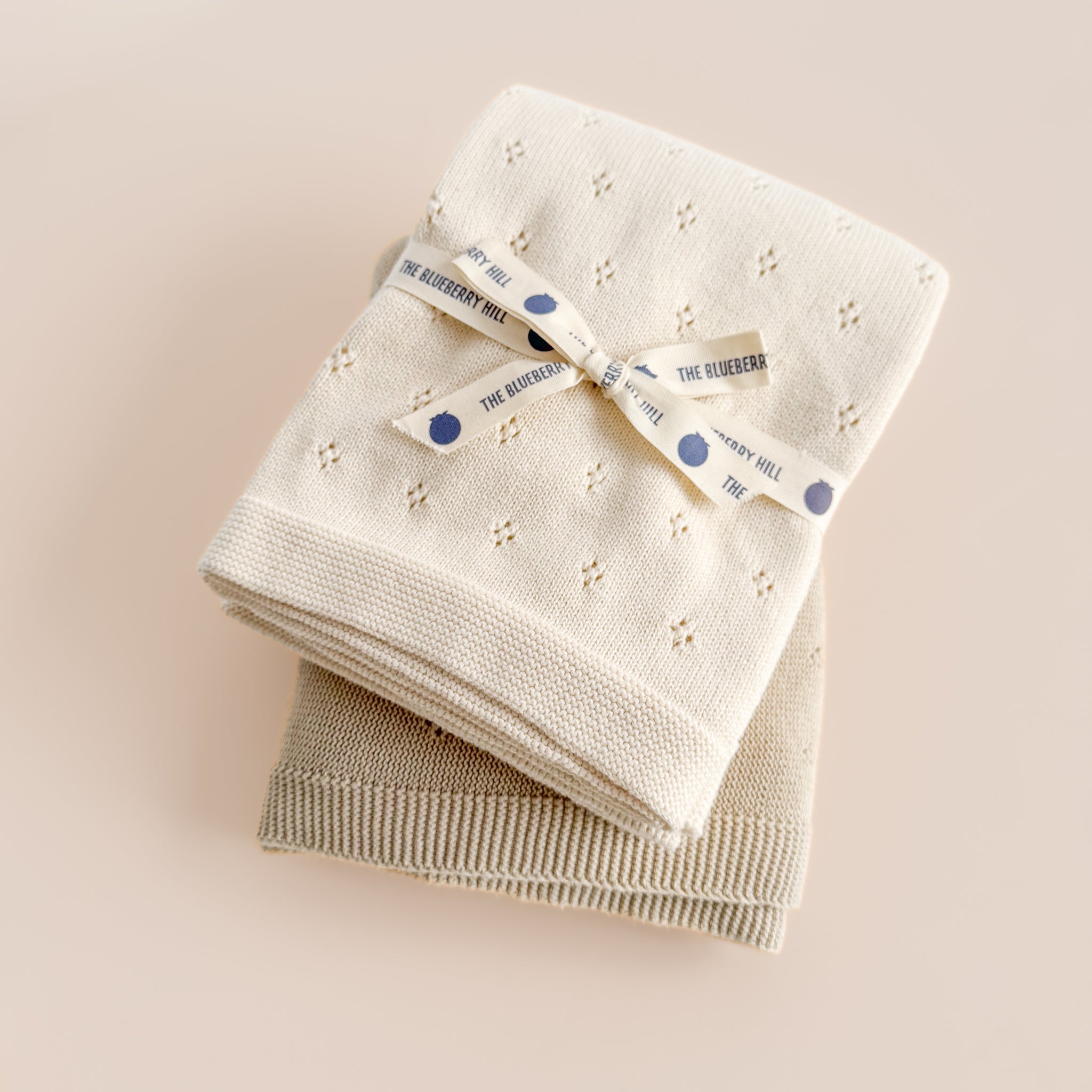 Heirloom Pique Blanket, Birch | Organic Cotton