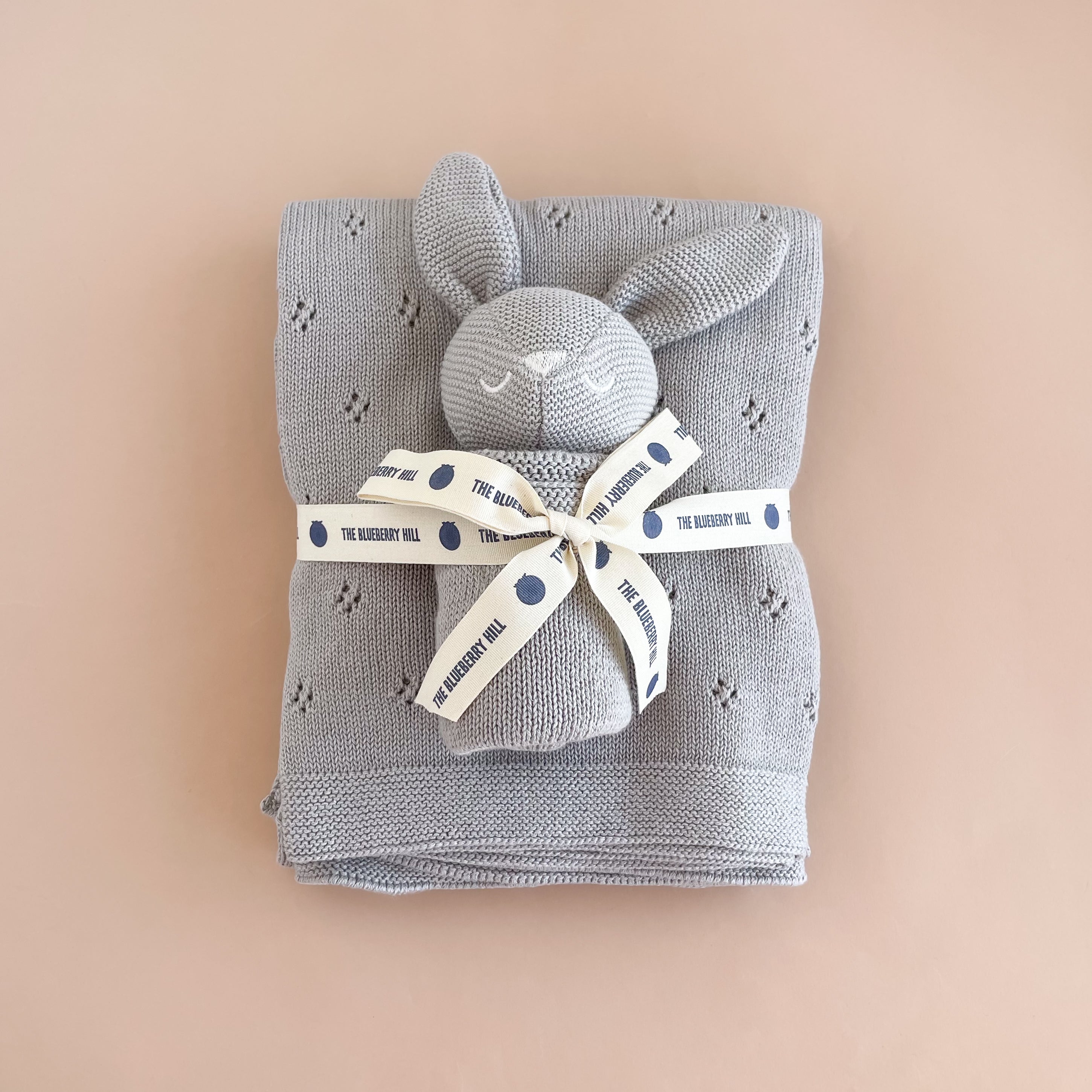 Organic Cotton Bunny Lovey, Grey