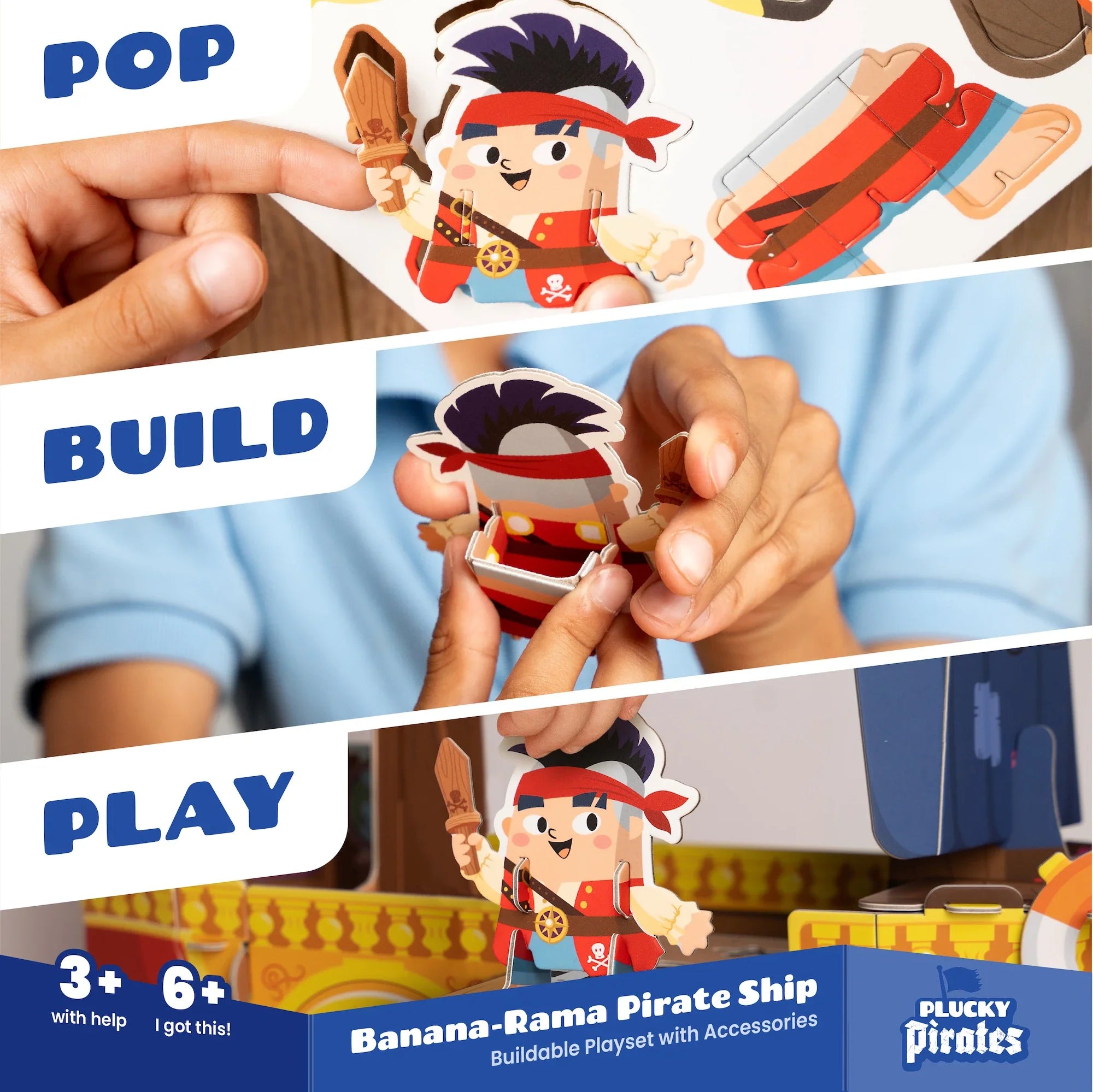 Banana-rama Pirate Ship: Plucky Pirates Buildable Playset