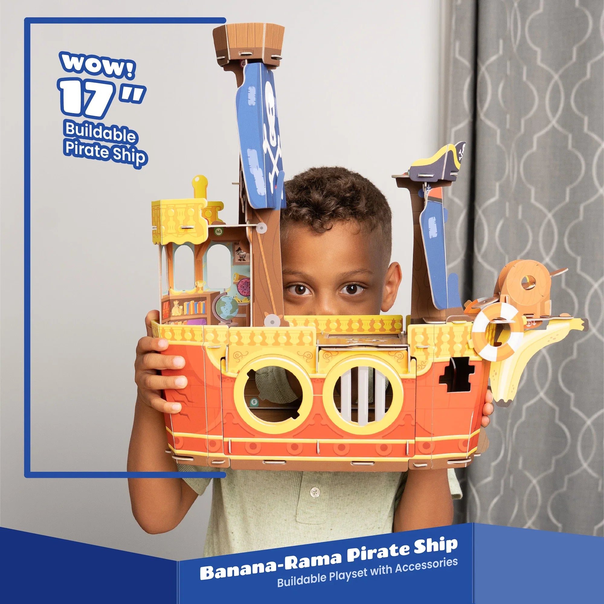 Banana-rama Pirate Ship: Plucky Pirates Buildable Playset