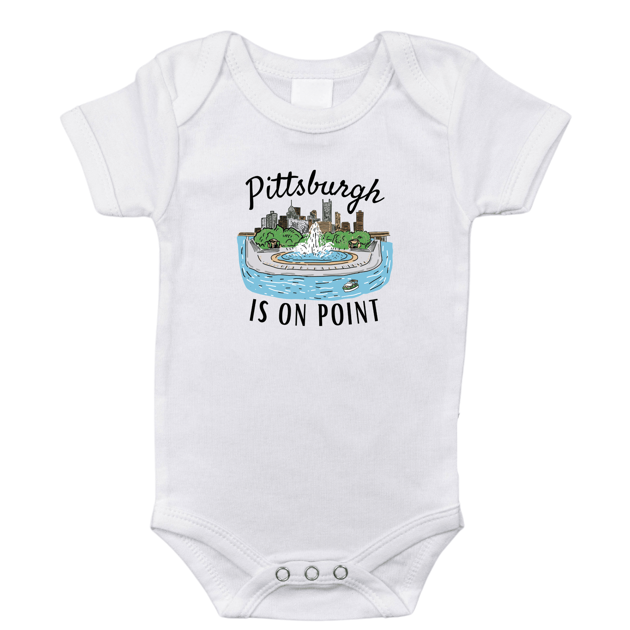 Pittsburgh Is On Point Onesie Stretch Cotton Bodysuit Up To 18 Months