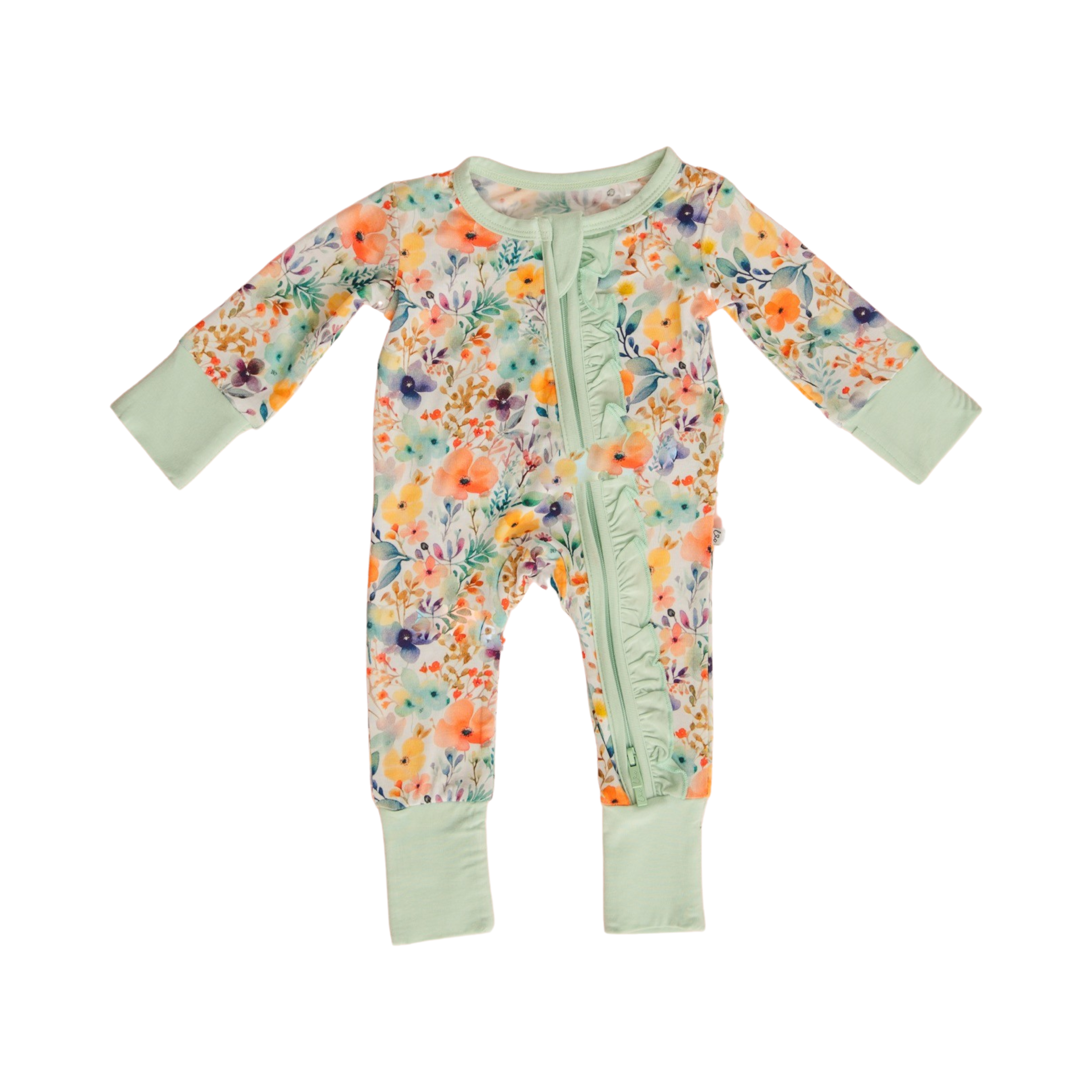 Alaya Bamboo Ruffle Convertible Footie