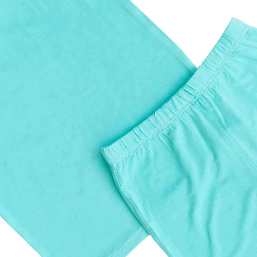 Lagoon Solid Bamboo 2-piece Long Sleeve Set