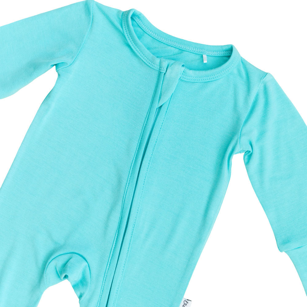 Lagoon Solid Bamboo Convertible Footie