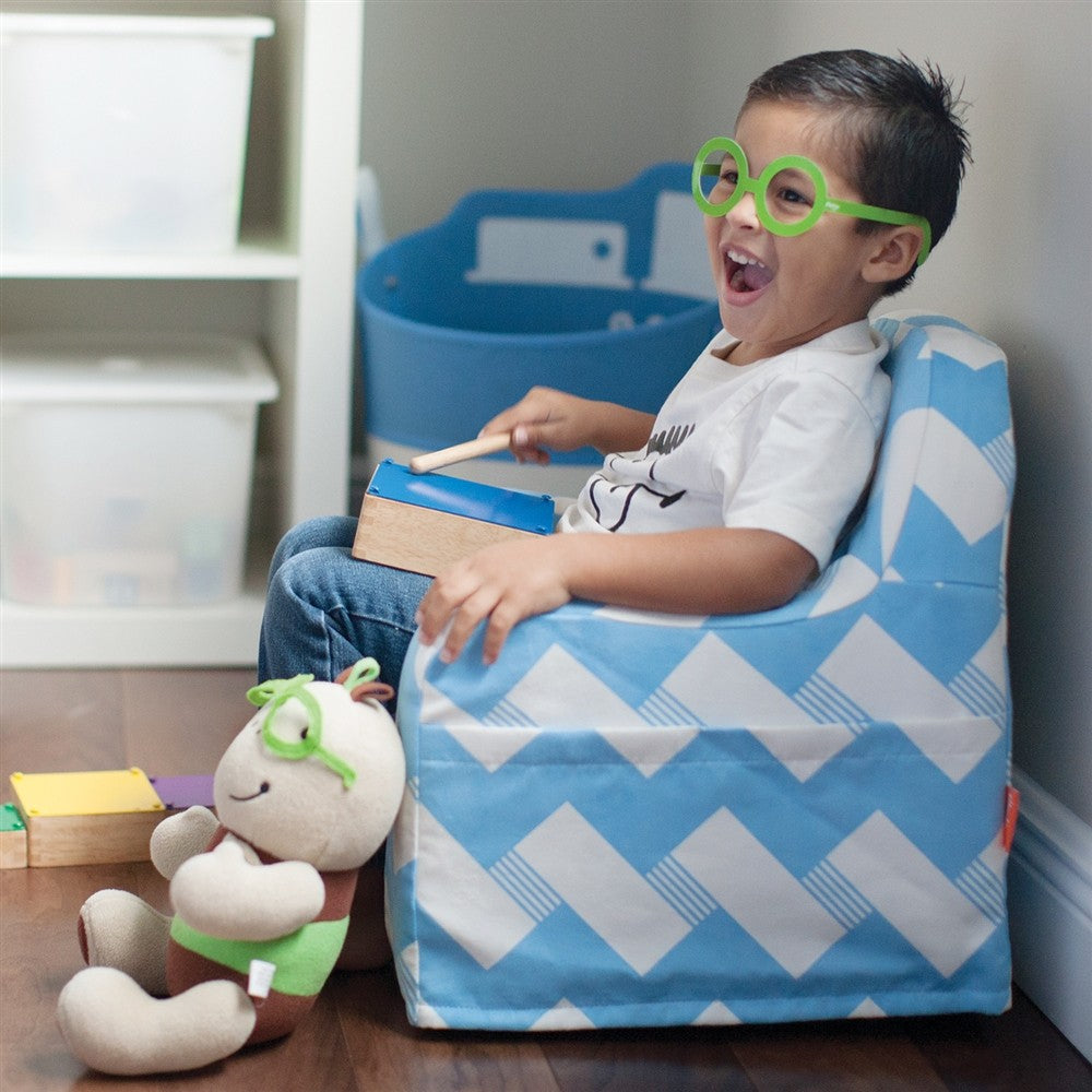 Little Reader Chair - Chevron Blue