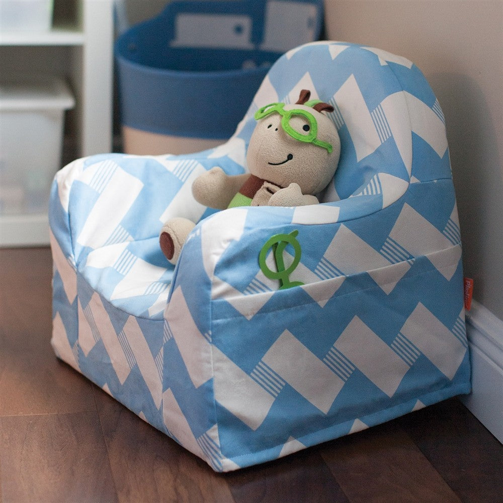 Little Reader Chair - Chevron Blue