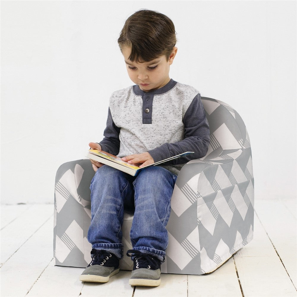 Little Reader Chair - Chevron Grey