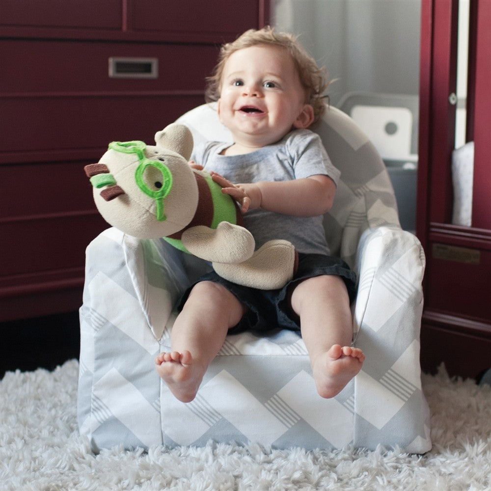 Little Reader Chair - Chevron Grey