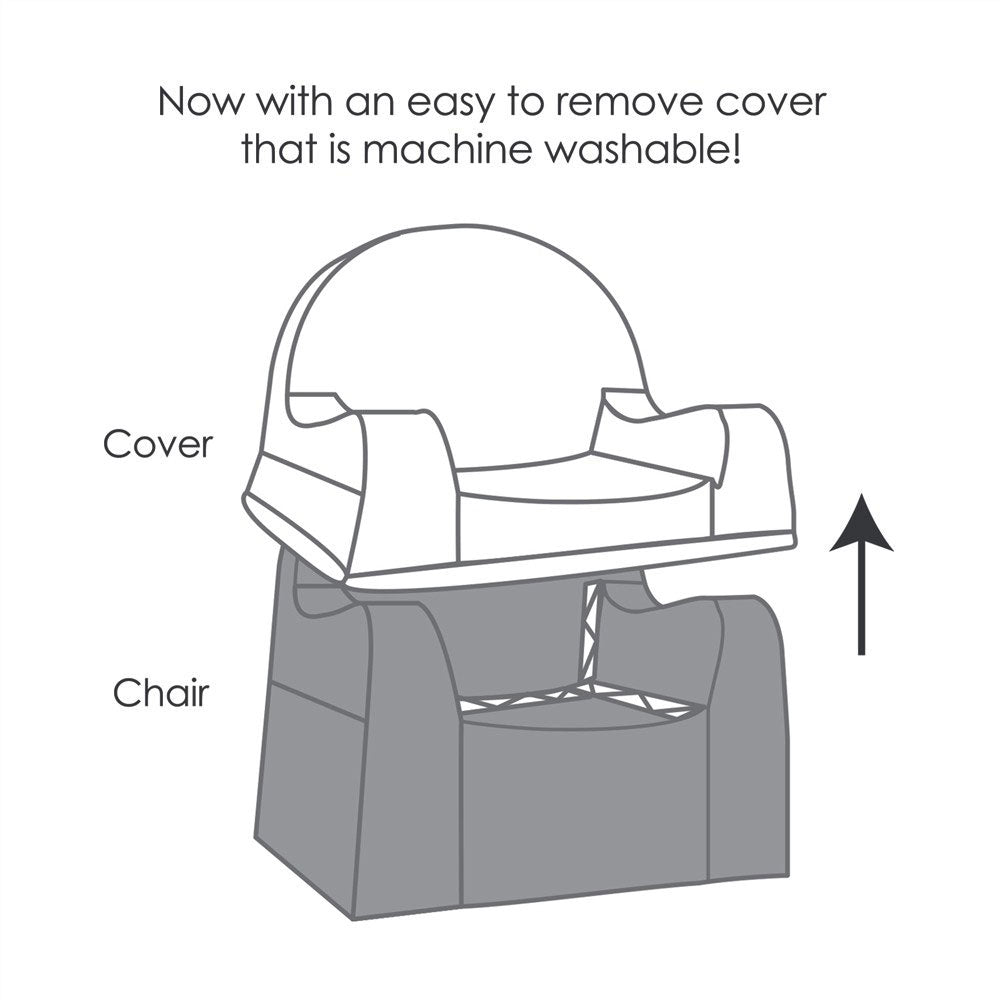 Little Reader Chair - Grey With White Piping