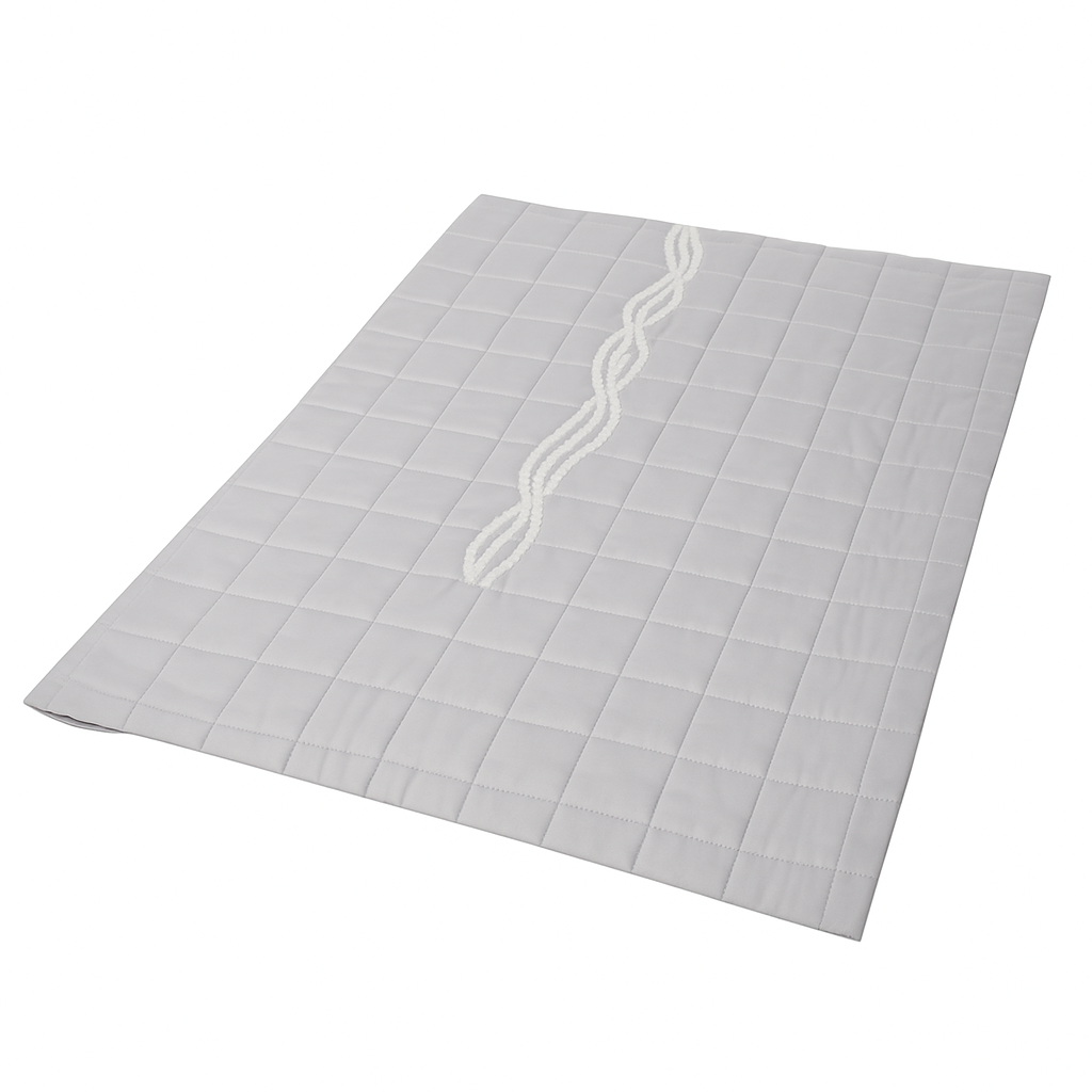 Embroidered Coverlet - Platinum Pearl Ropes
