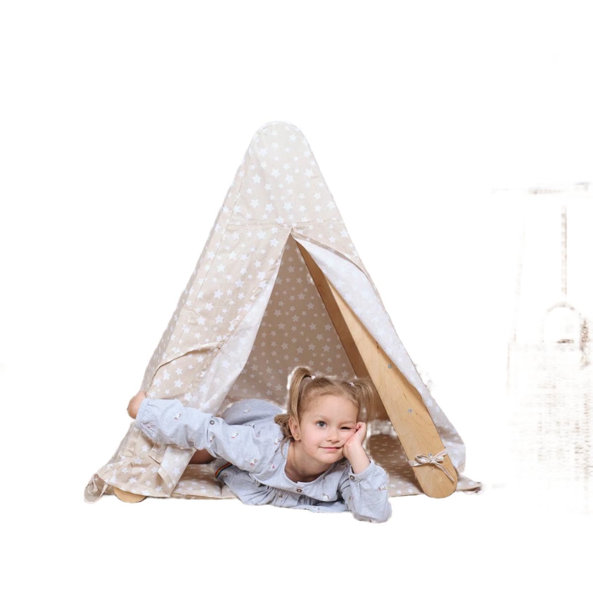 Play Tent Cover With Mat For Climbing Triangle Ladder