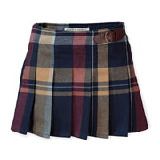 Organic Pleated Skirt With Buckle Detail