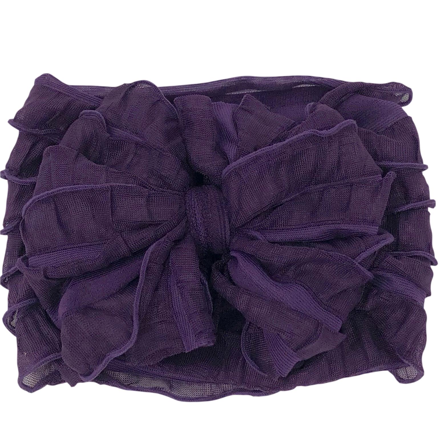 Plum | Signature Ruffled Baby Headband